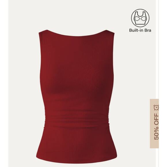 Brand New OGL Eco-SkinKiss®2.0 Square Neck Ruched Brami Sleeveless Tank Top S - Picture 1 of 7